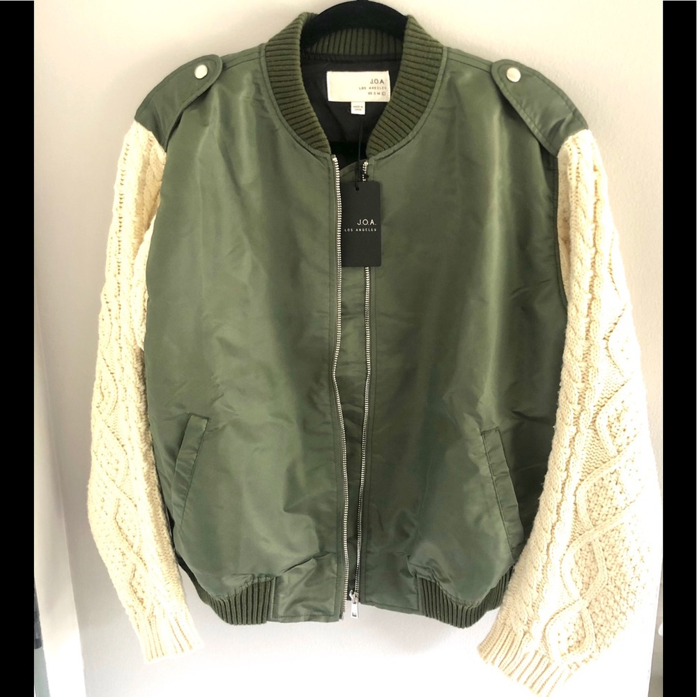 NWT J.O.A. Los Angeles Bomber Jacket